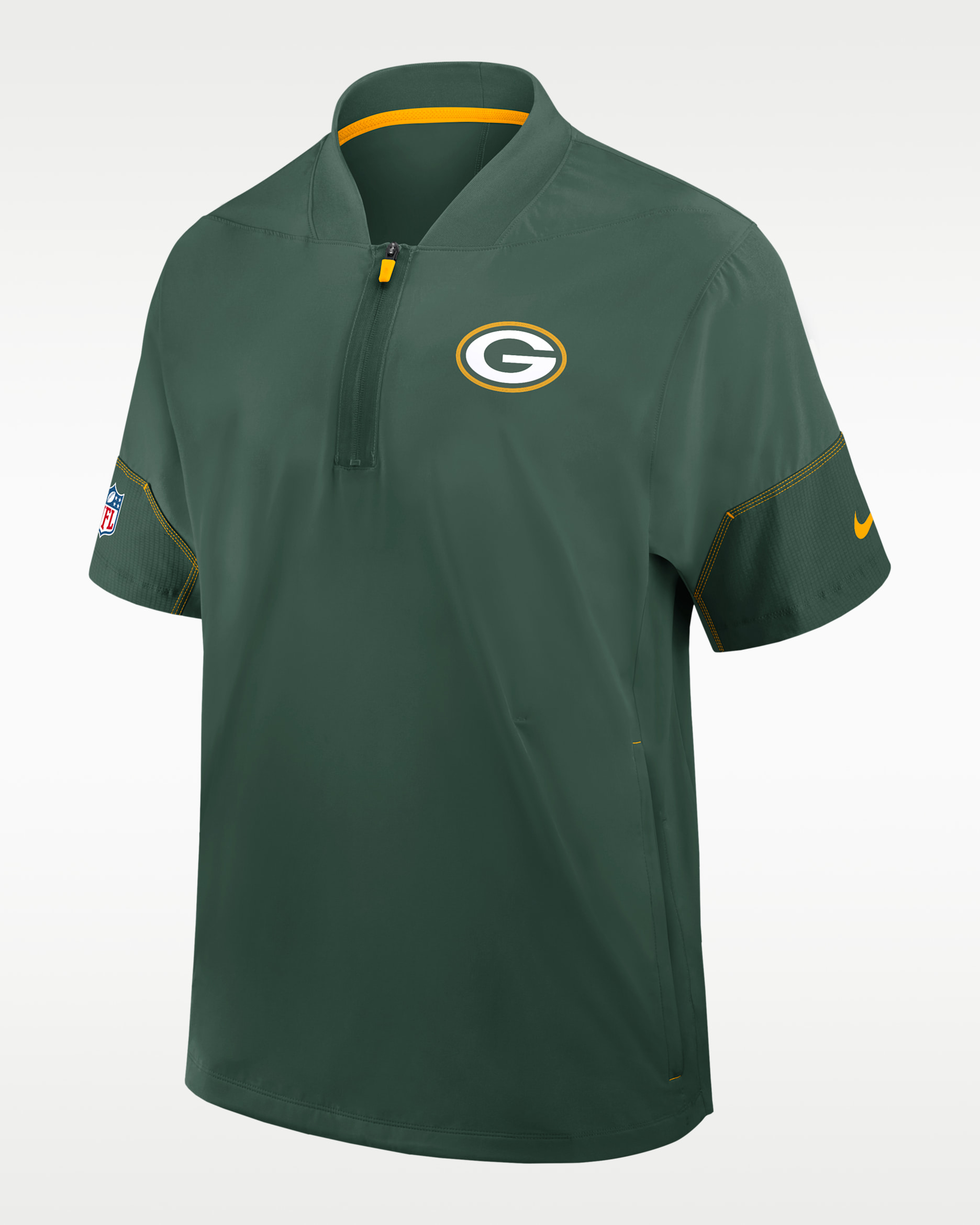 Green Bay Packers Sideline Coach Men's Nike NFL 1/2-Zip Short